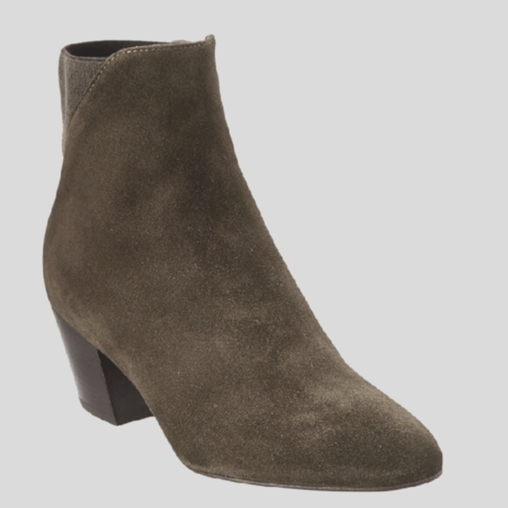 AQUATALIA 'Flaviana' Grey Suede Ankel Bootie - Weatherproof